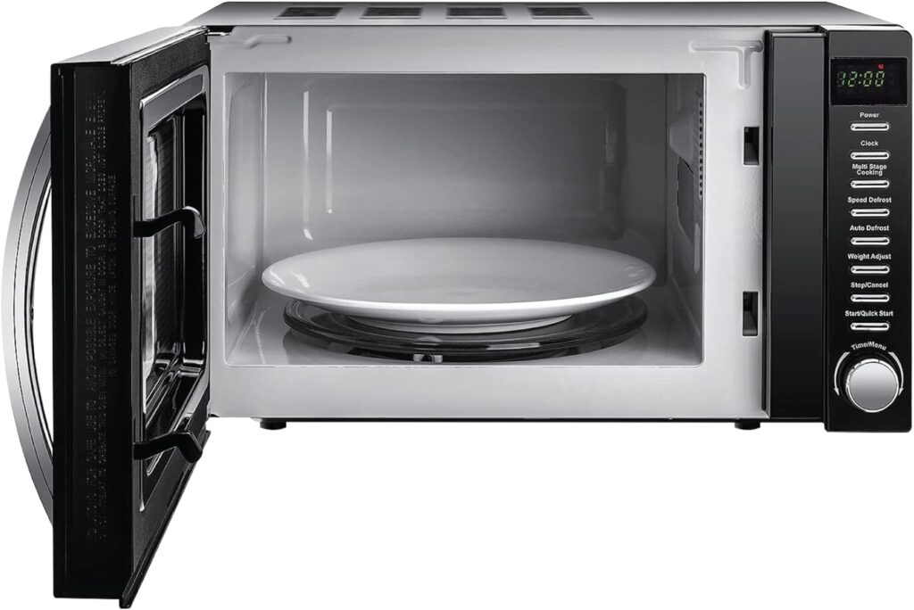 VYTRONIX VY-HMO800 800W Digital Microwave Oven | Freestanding Microwave with 5 Power Levels, Clock  Timer Function | Black Microwave with Mirrored Front, 20 Litre Capacity-hmo800
